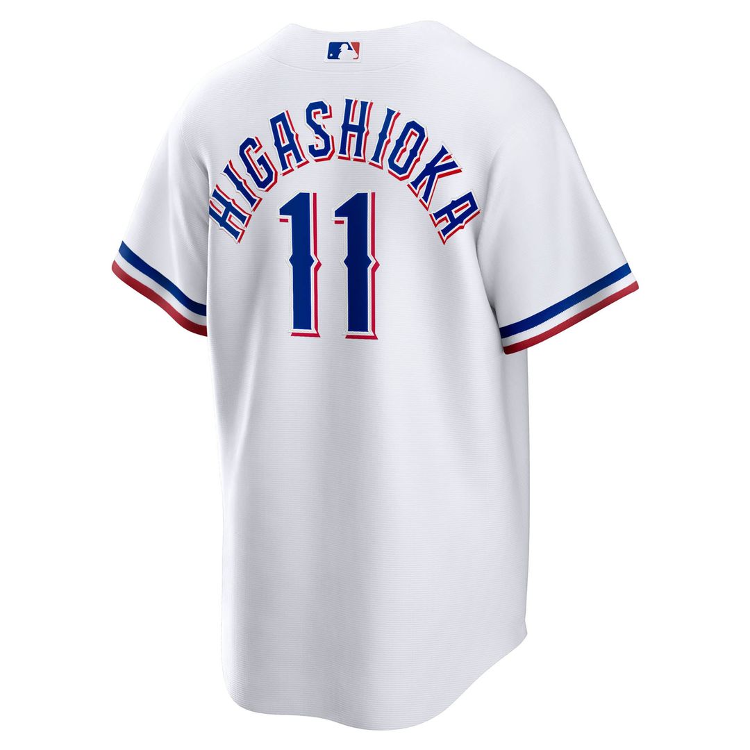 Texas Rangers Kyle Higashioka Home Replica Jersey — White