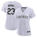 Colorado Rockies Kris Bryant Women's Replica Jersey — White/Purple
