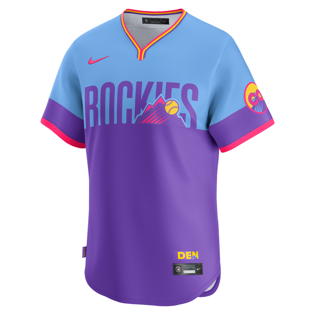 Colorado Rockies 2025 City Connect Limited Jersey — Purple/Light Blue