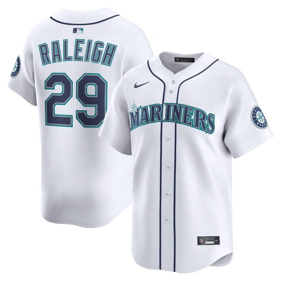 Seattle Mariners Cal Raleigh Home Limited Jersey — White