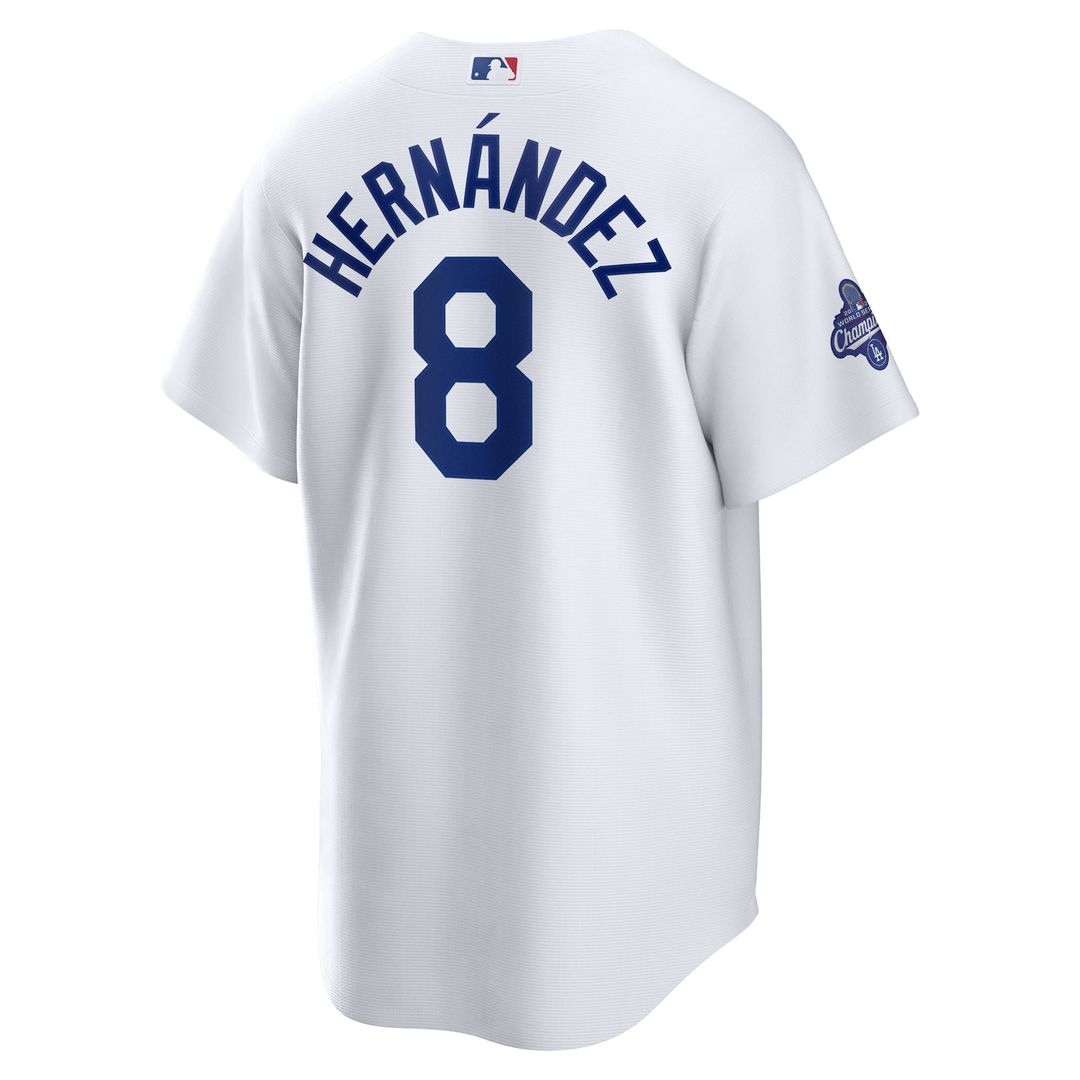 Los Angeles Dodgers Enrique Hernández Home 2025 World Series Champions Replica Jersey — White