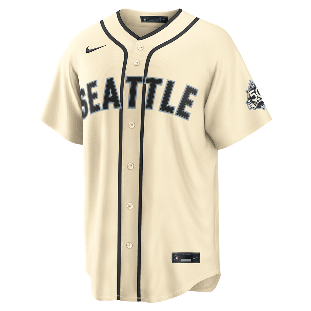 Seattle Mariners Cal Raleigh Alternate Stadium Jersey — Cream