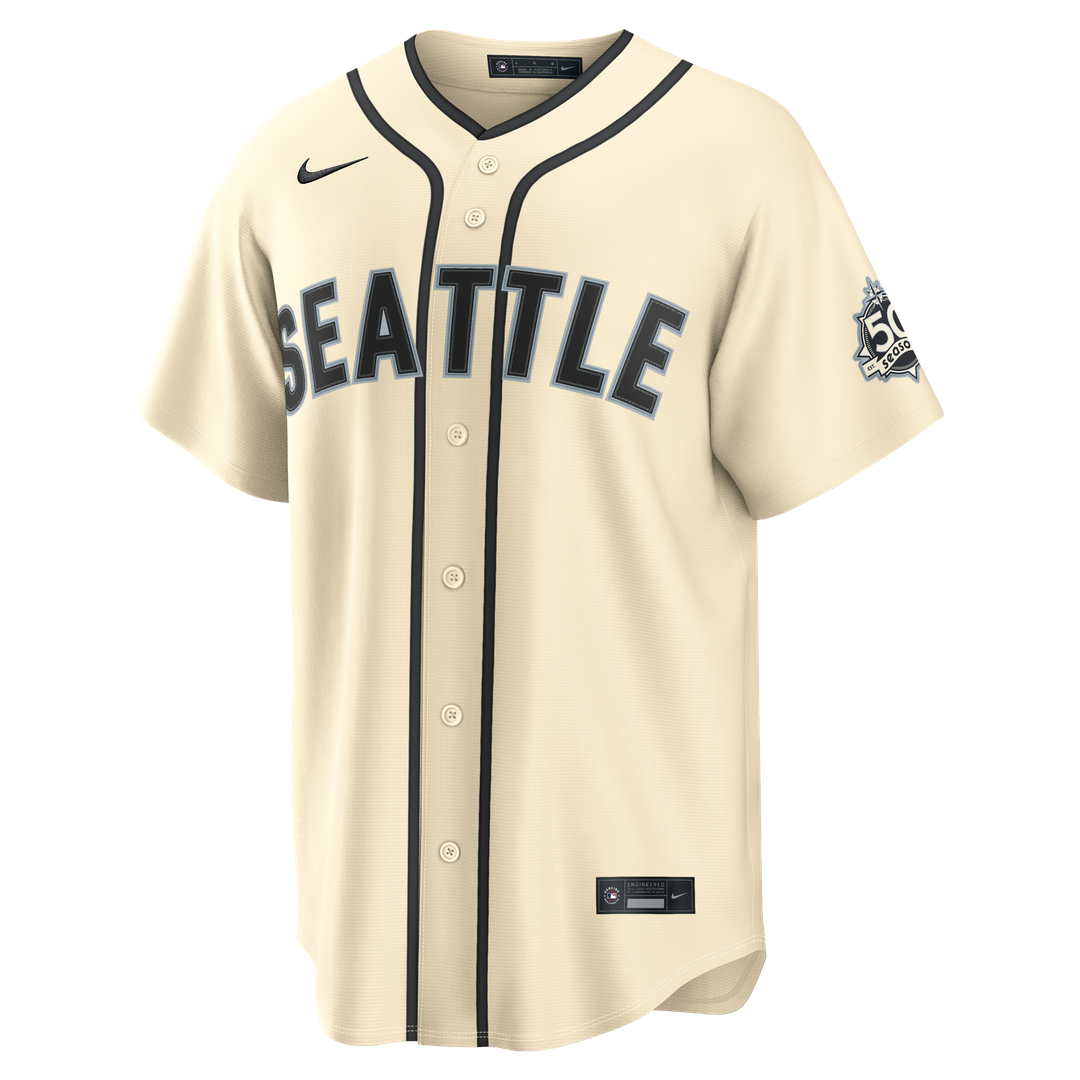 Seattle Mariners Cal Raleigh Alternate Stadium Jersey — Cream
