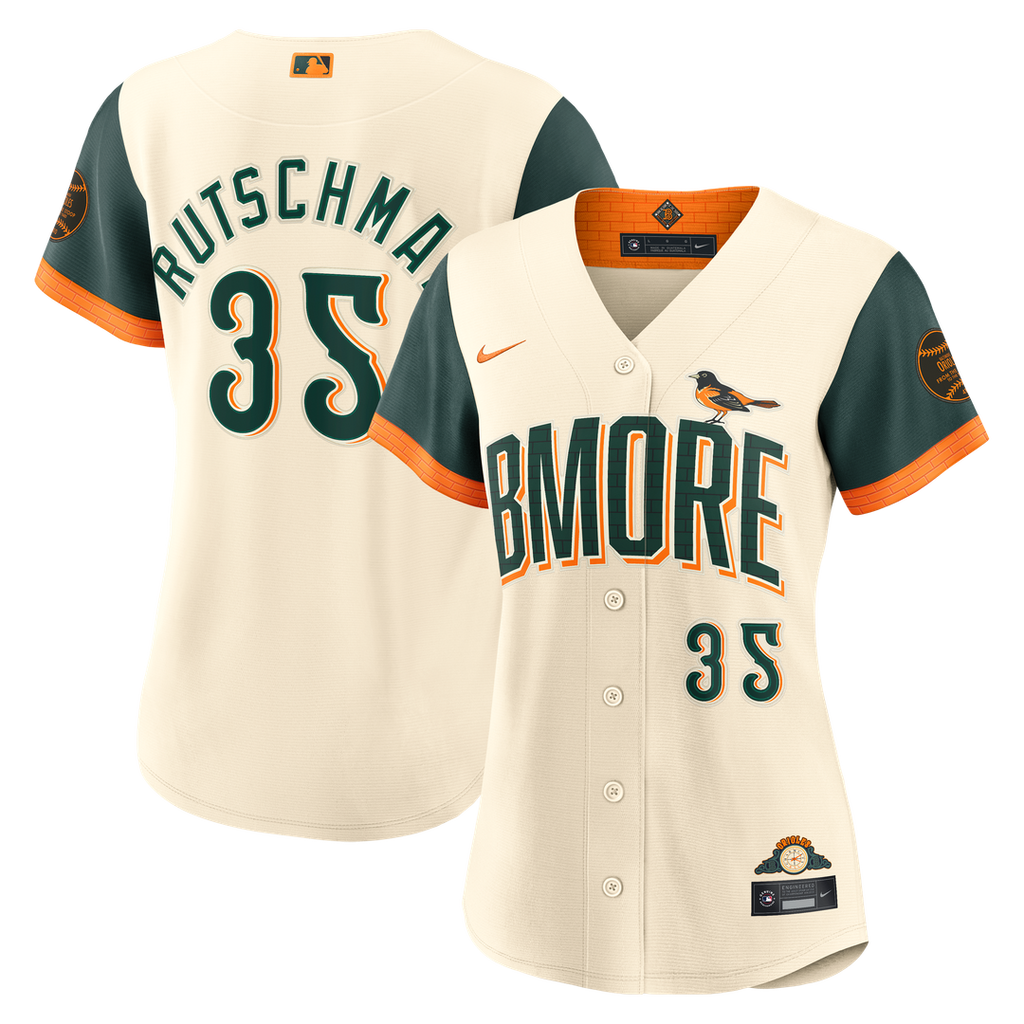 Baltimore Orioles Adley Rutschman Women's 2026 City Connect Stadium Jersey — Cream