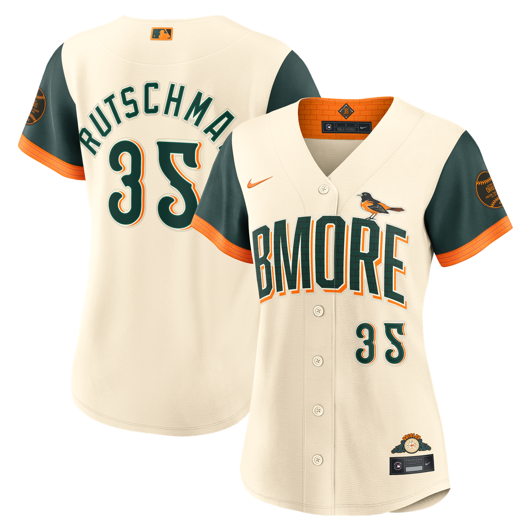 Baltimore Orioles Adley Rutschman Women's 2026 City Connect Stadium Jersey — Cream