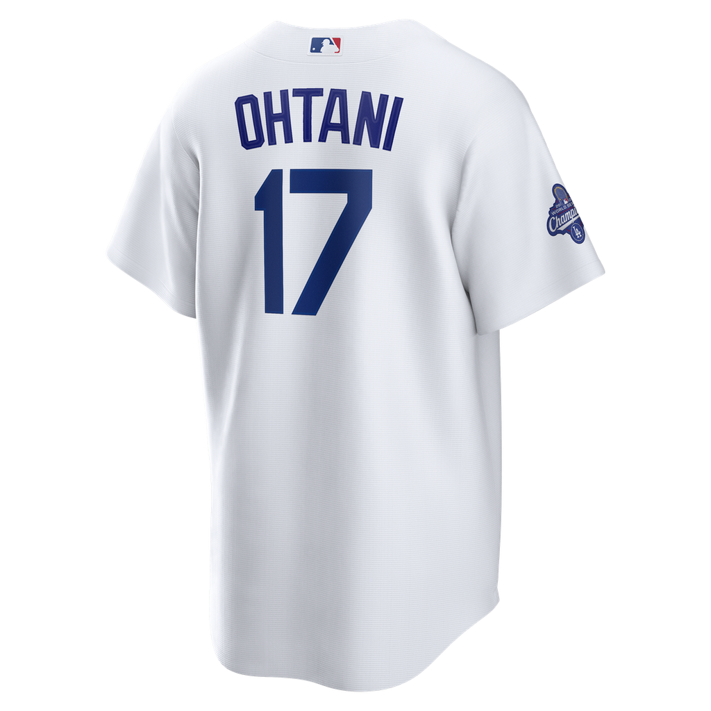 Los Angeles Dodgers Shohei Ohtani 2025 World Series Champions Home Replica Jersey — White