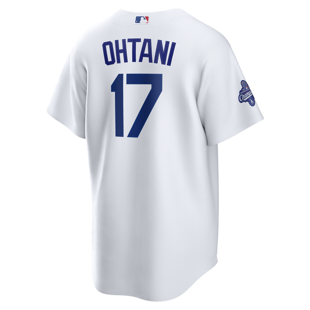 Los Angeles Dodgers Shohei Ohtani 2025 World Series Champions Home Replica Jersey — White