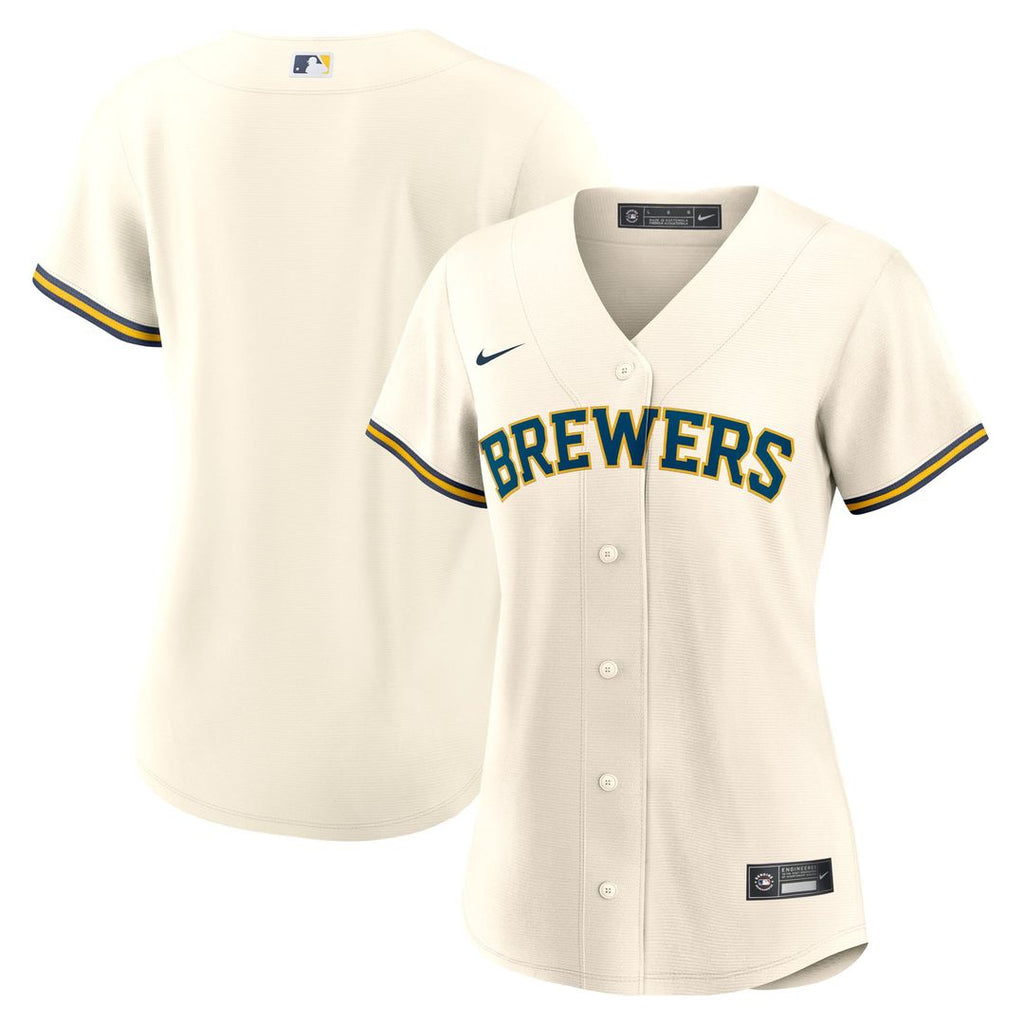Milwaukee Brewers Women's Home Replica Team Jersey — Cream