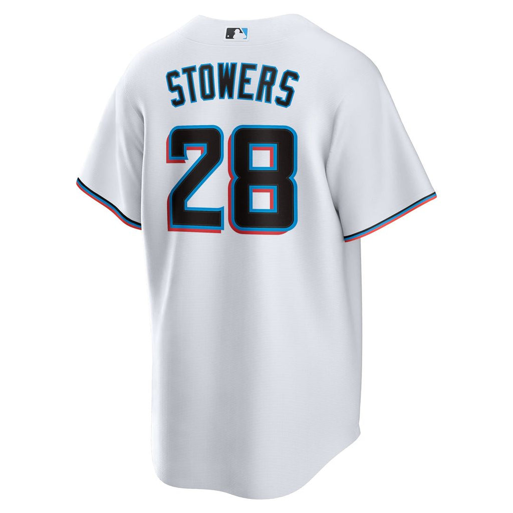 Miami Marlins Kyle Stowers Home Replica Jersey — White