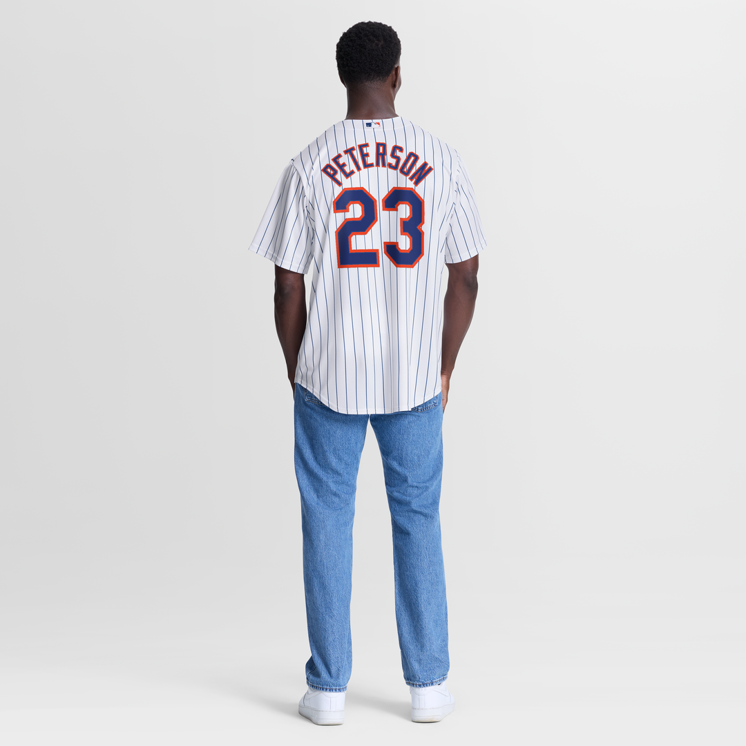 New York Mets David Peterson Home Replica Jersey — White