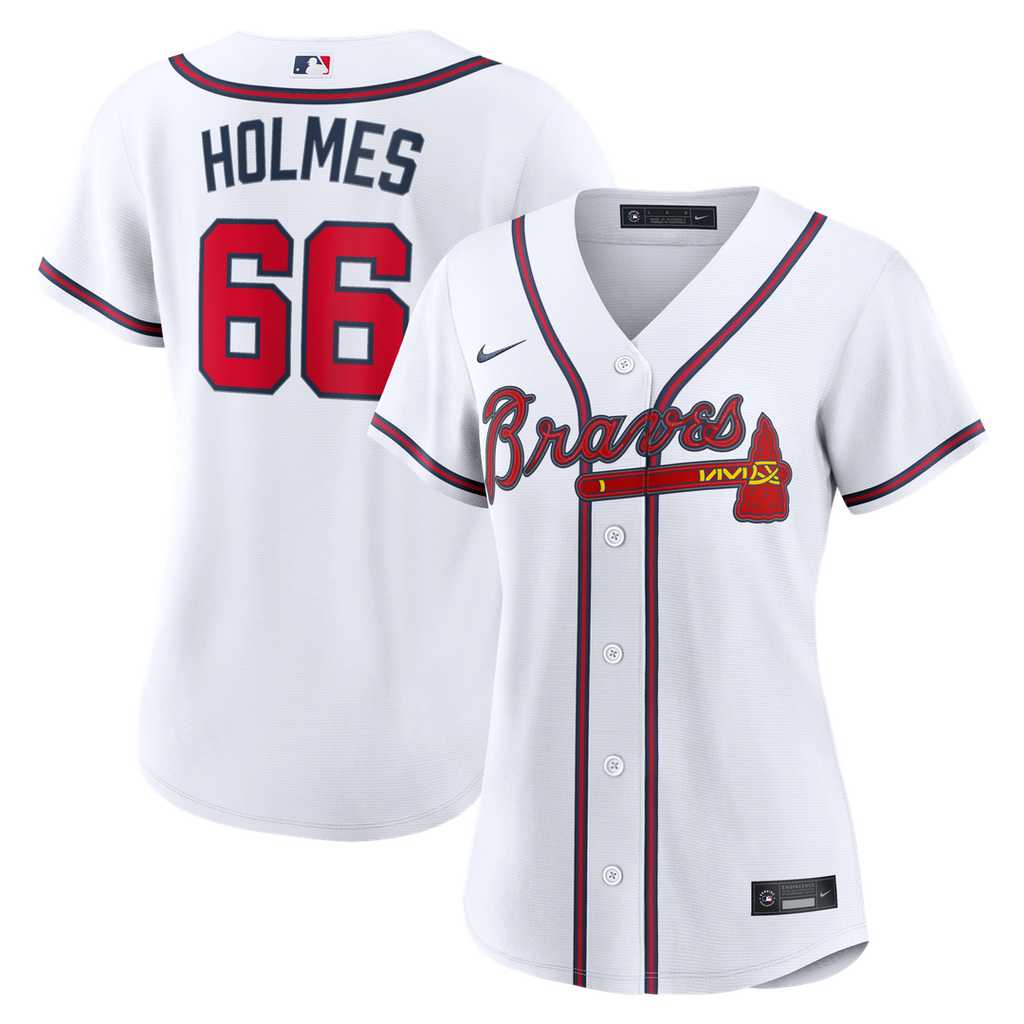 Atlanta Braves Grant Holmes Women's Home Replica Jersey — White