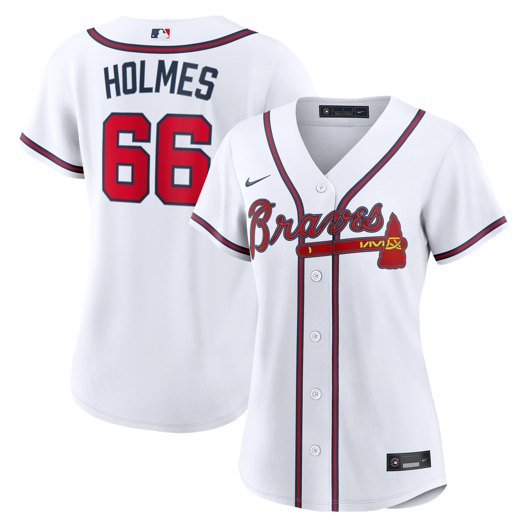 Atlanta Braves Grant Holmes Women's Home Replica Jersey — White