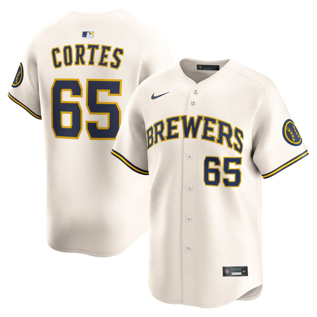 Milwaukee Brewers Nestor Cortes Home Limited Jersey — Cream