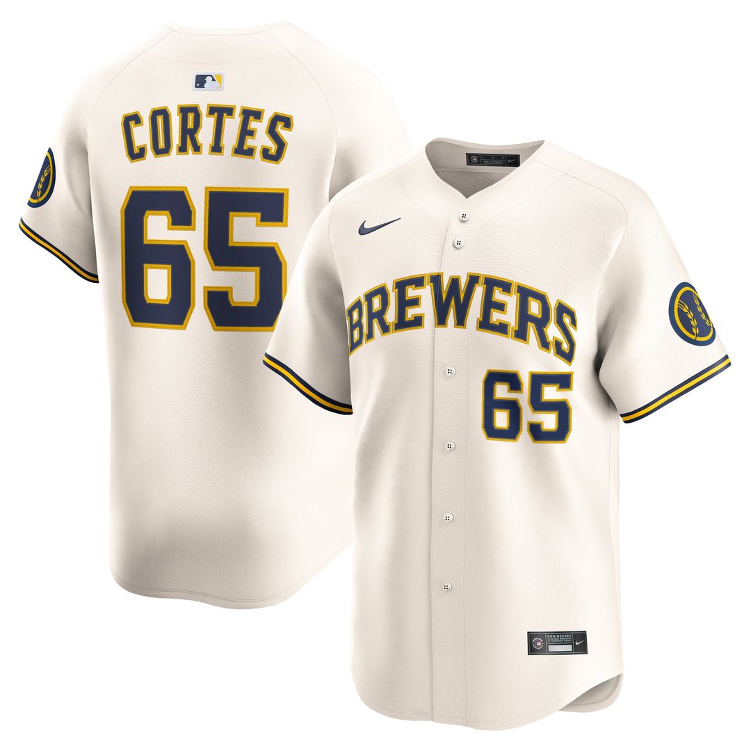Milwaukee Brewers Nestor Cortes Home Limited Jersey — Cream
