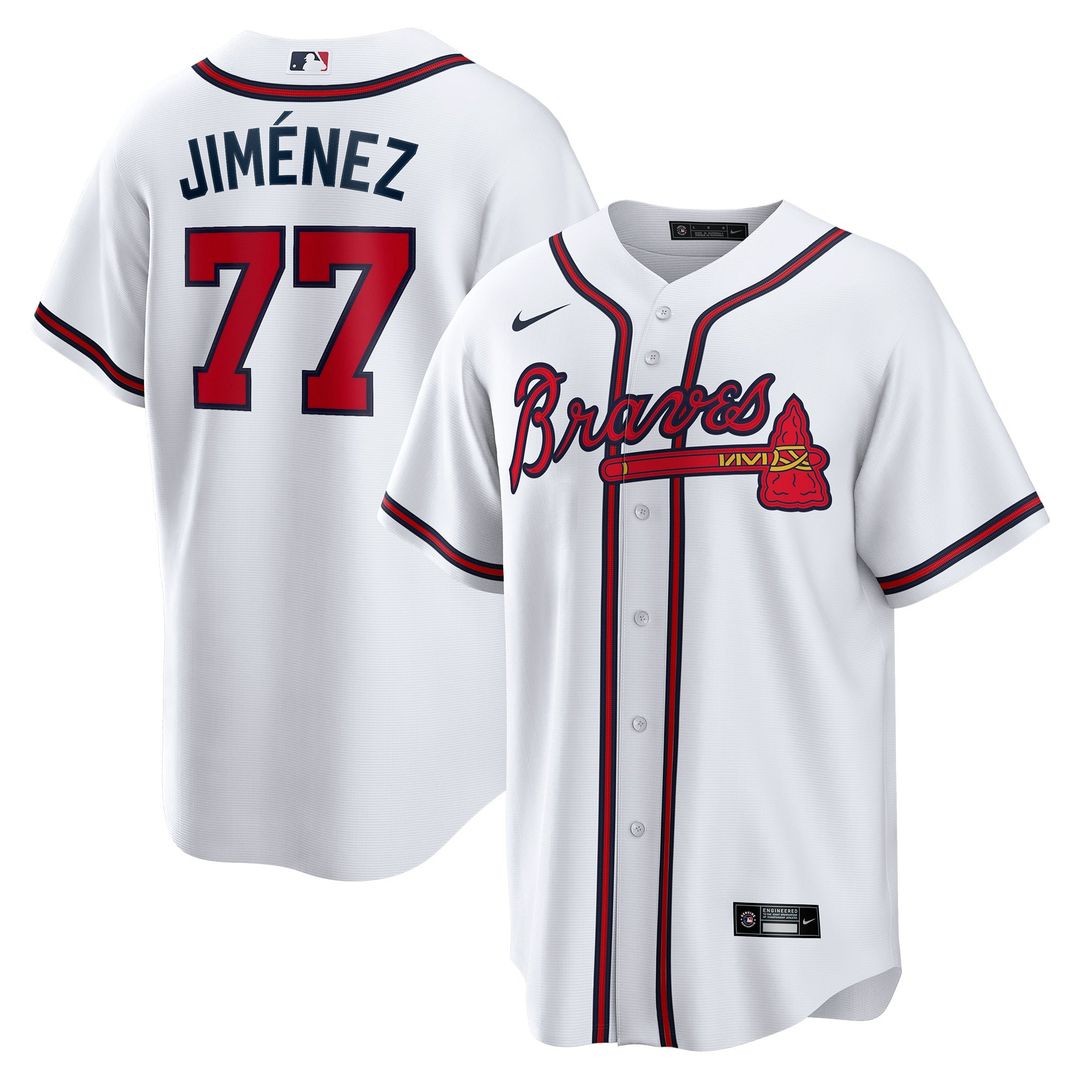 Atlanta Braves Joe Jiménez Home Replica Jersey — White