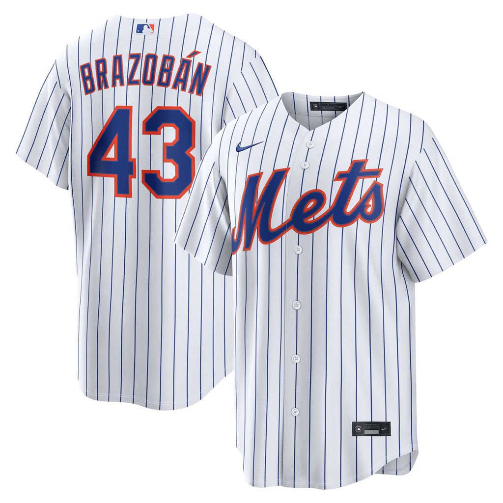 New York Mets Huascar Brazobán Home Replica Jersey — White