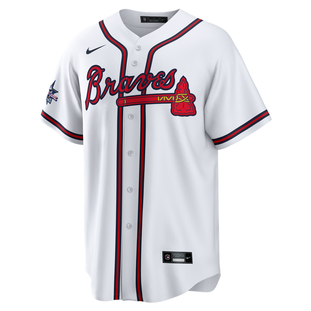 Atlanta Braves Deion Sanders Home Retired Replica Jersey — White