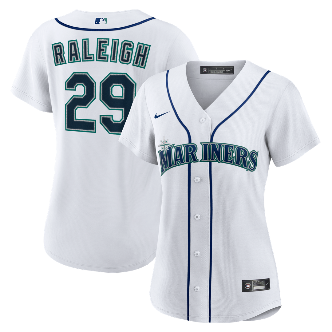 Seattle Mariners Cal Raleigh Women's Home Replica Jersey — White