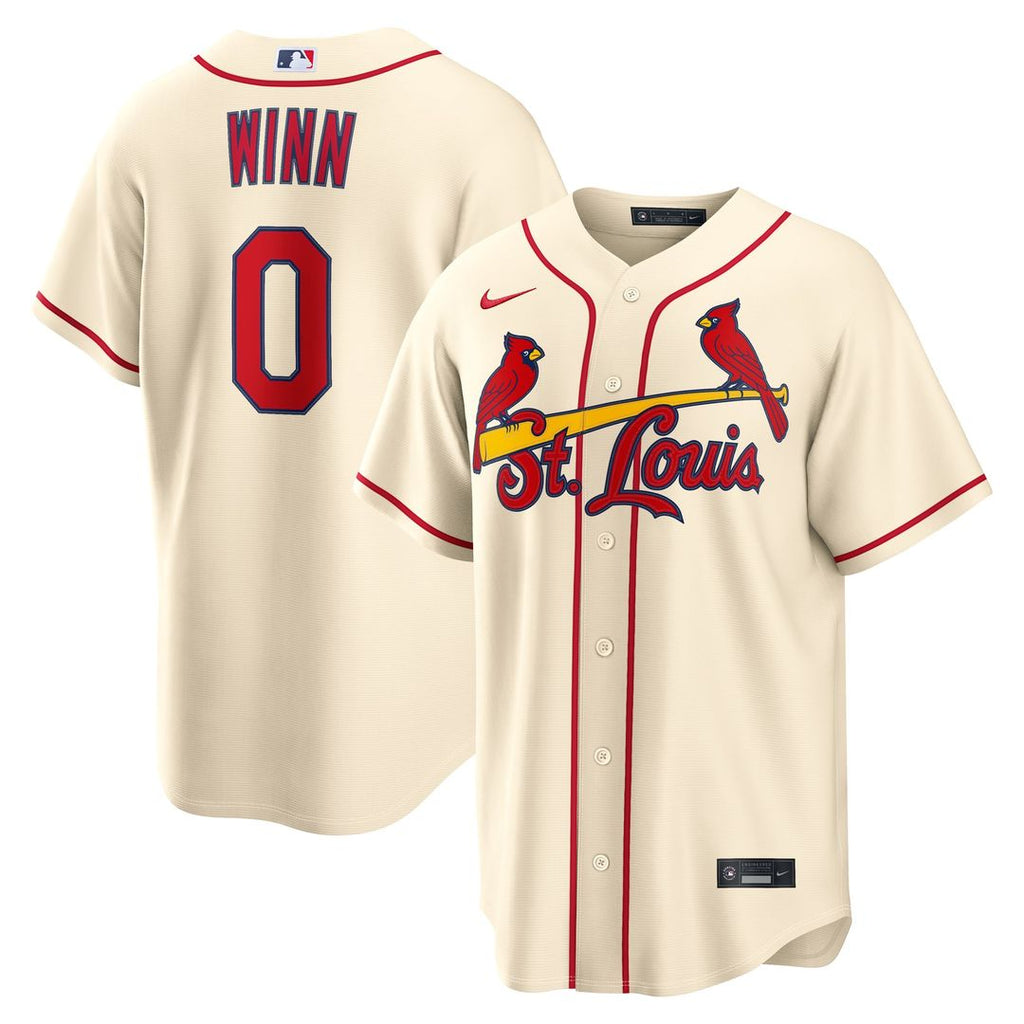 St. Louis Cardinals Masyn Winn Alternate Replica Jersey — Cream