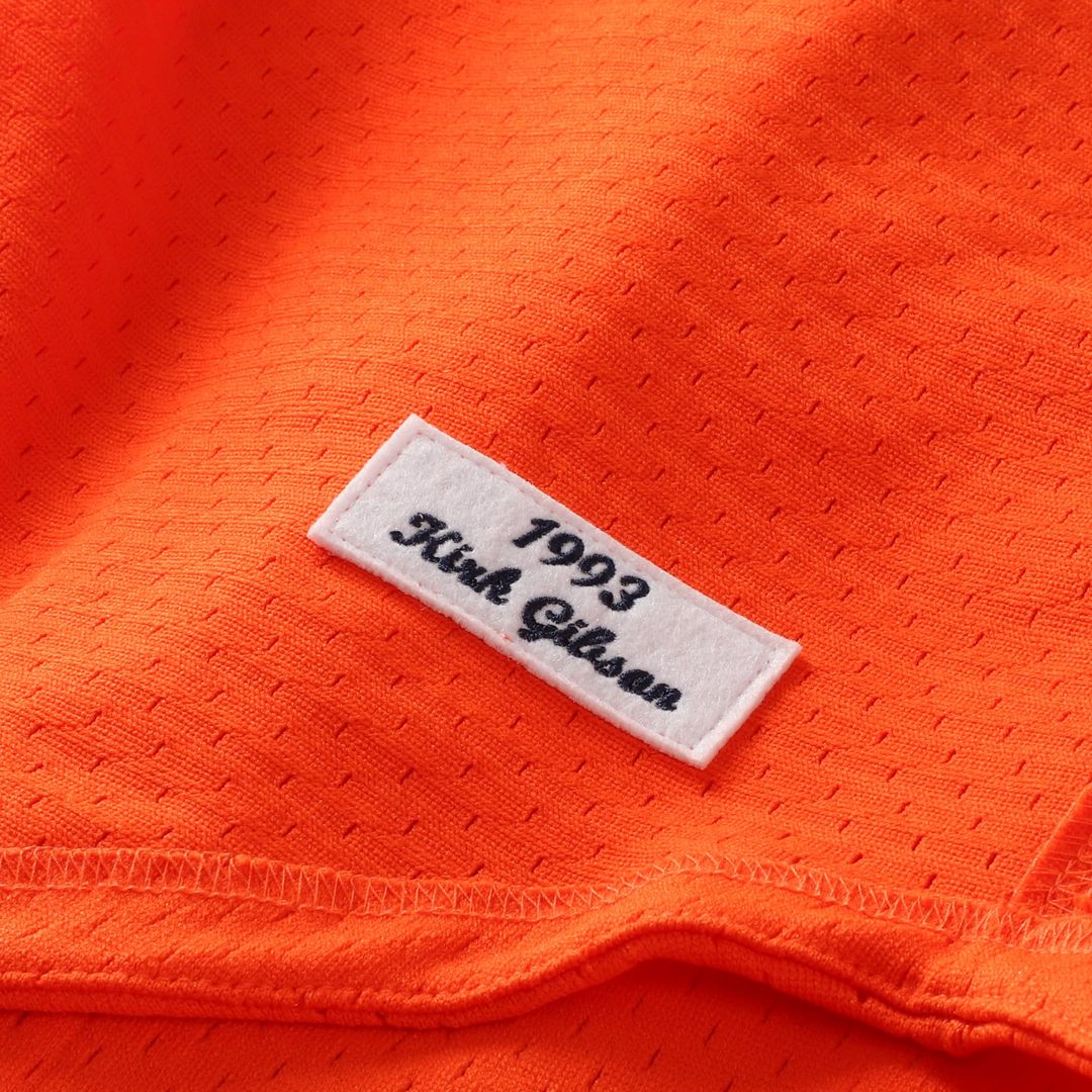 Detroit Tigers Kirk Gibson Cooperstown Mesh Batting Practice Button-Up Jersey — Orange