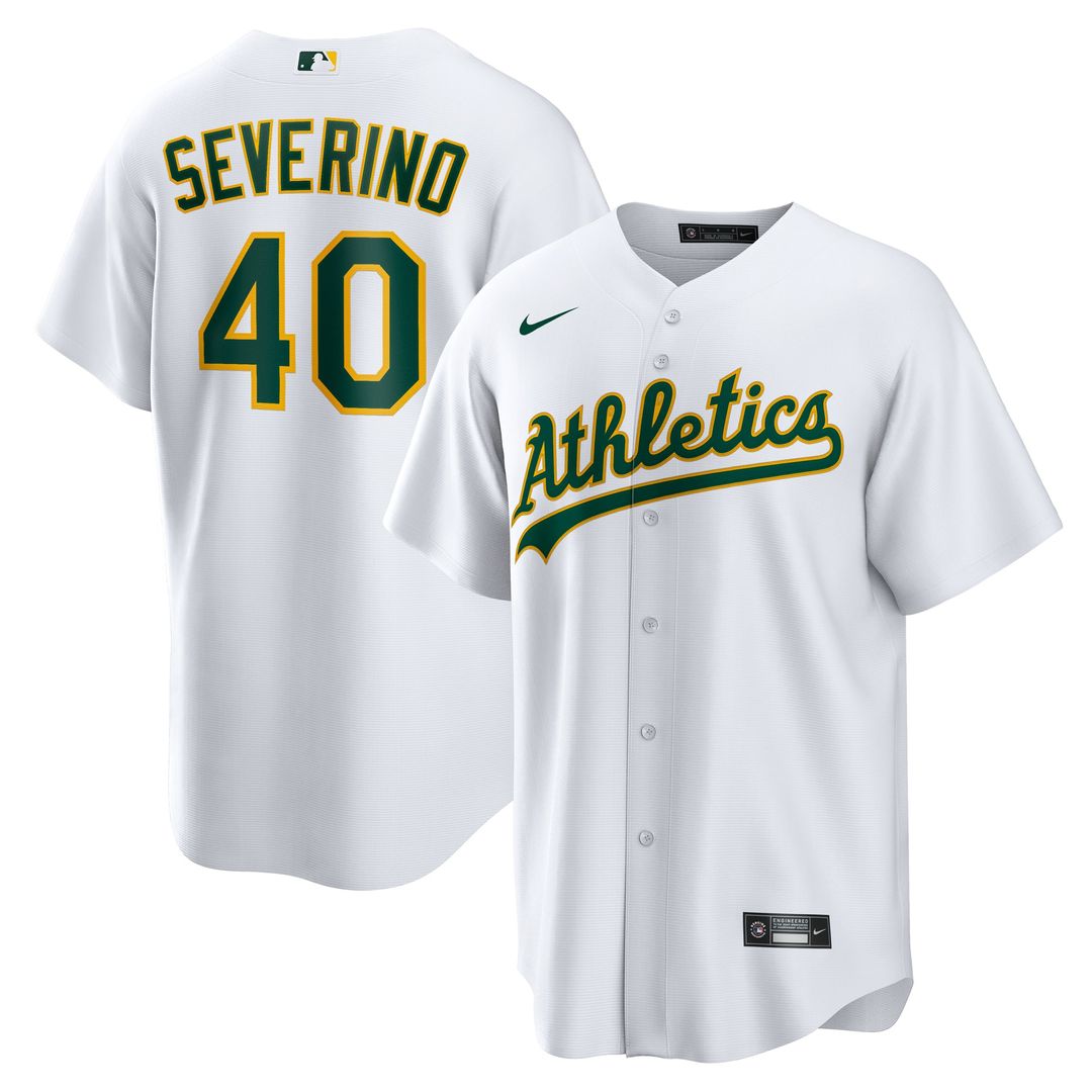 Athletics Luis Severino Home Replica Jersey — White