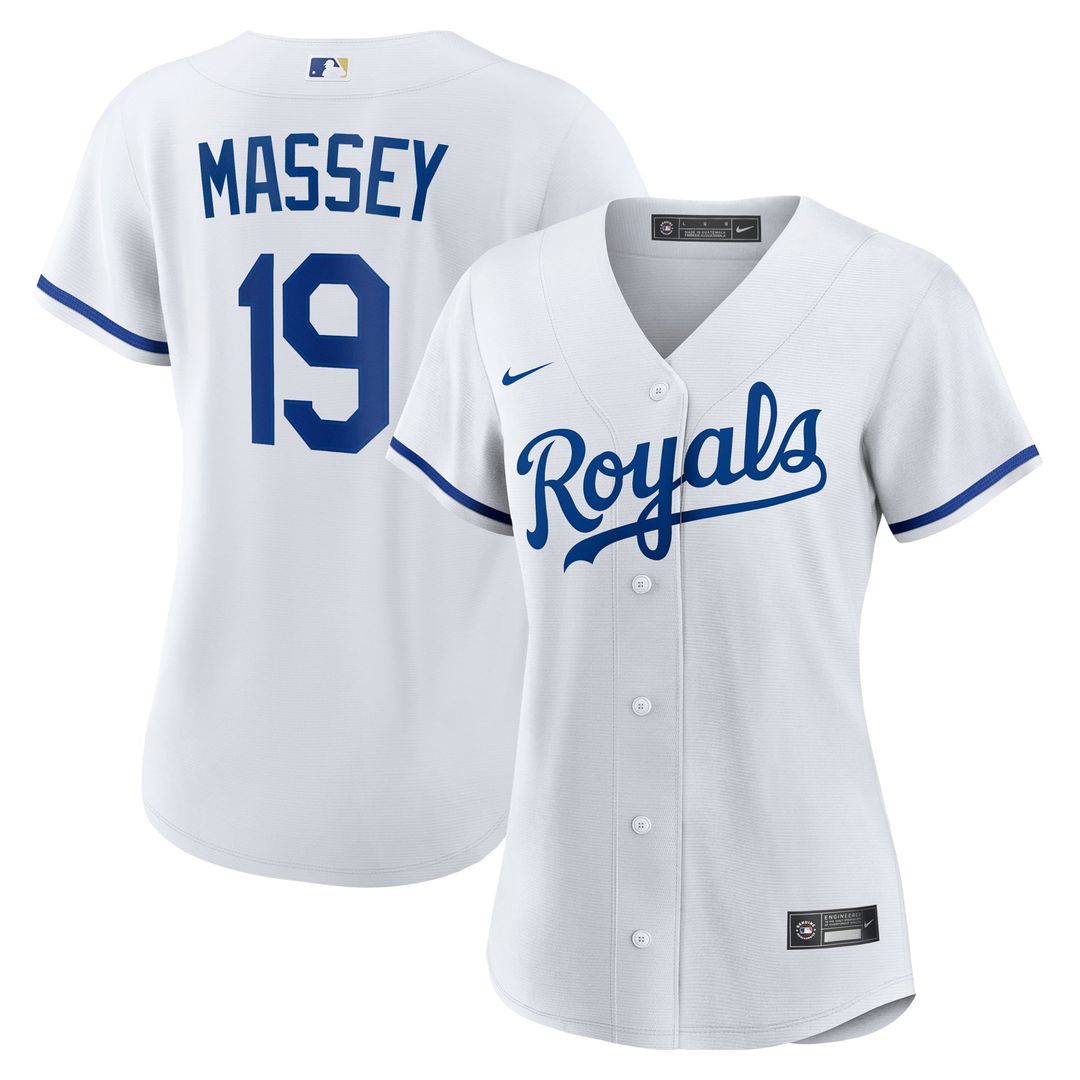 Kansas City Royals Michael Massey Women's Home Replica Jersey — White