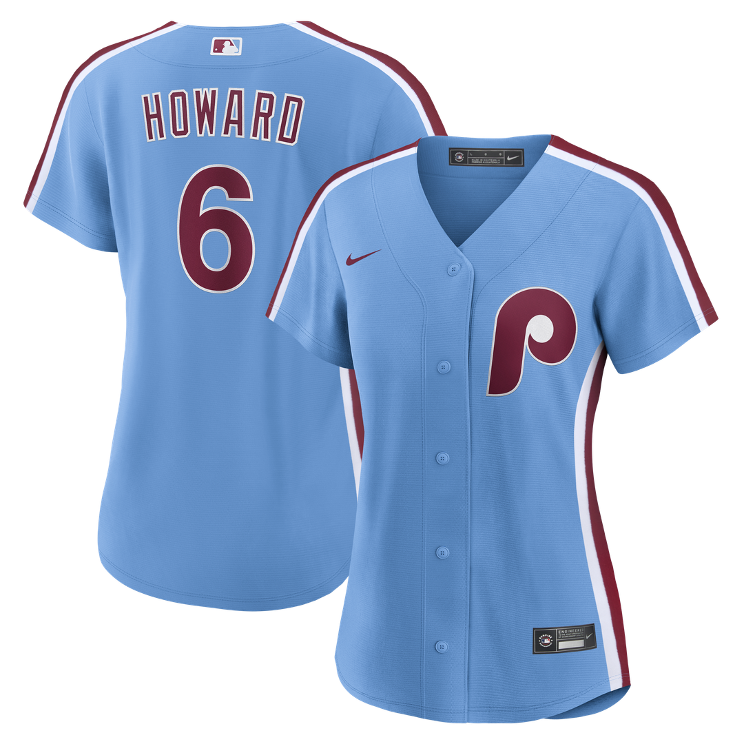 Philadelphia Phillies Ryan Howard Women's Replica Jersey — Light Blue