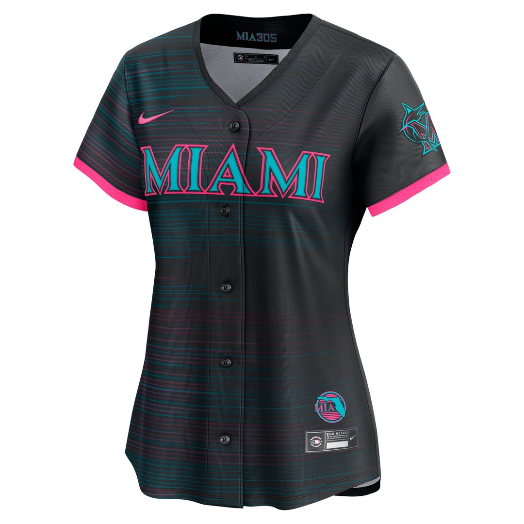 Miami Marlins Women's 2025 City Connect Limited Jersey — Black