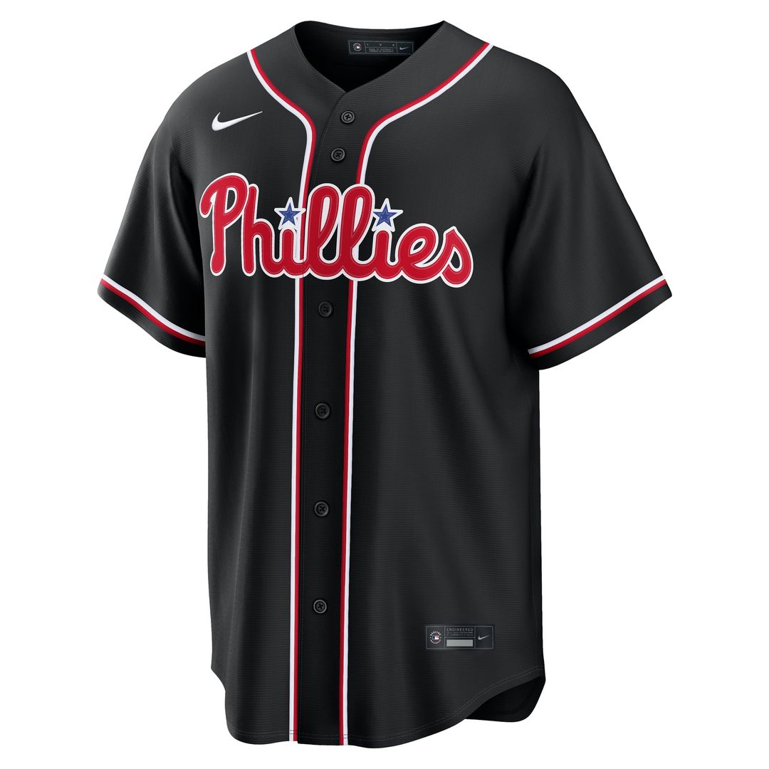 Philadelphia Phillies Fashion Replica Black Out Jersey
