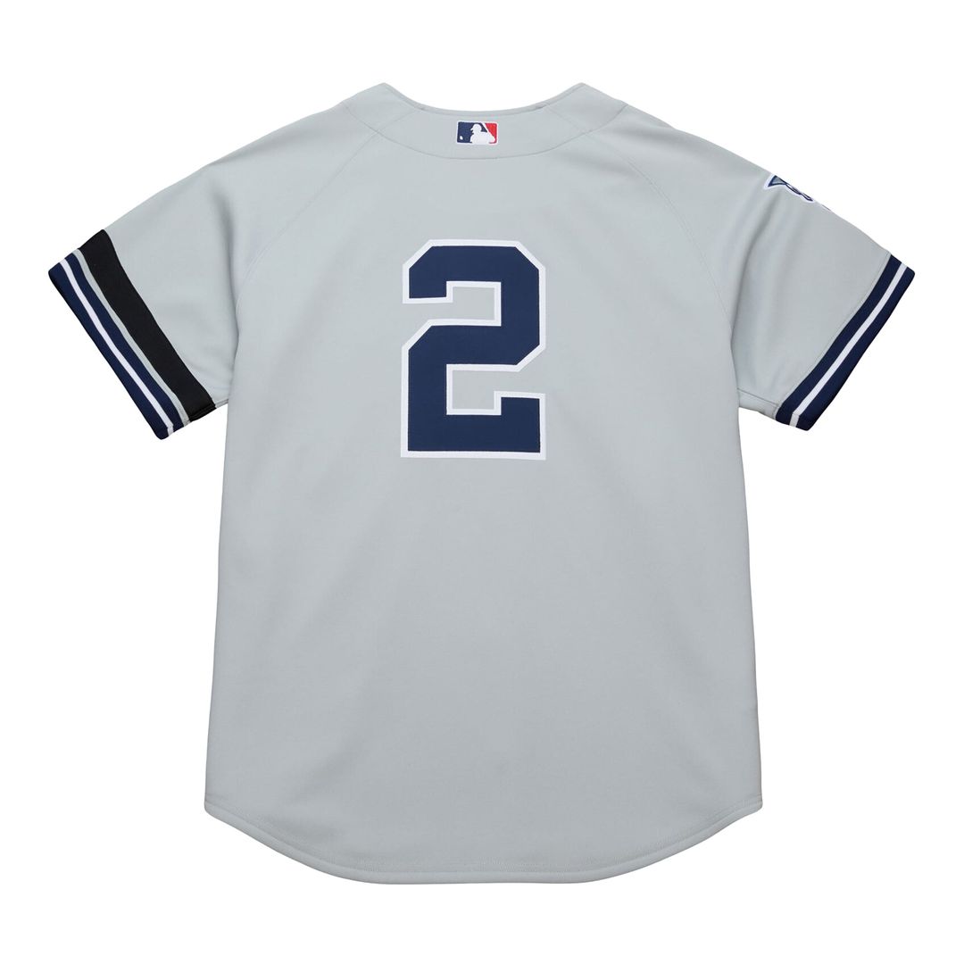 New York Yankees Derek Jeter Cooperstown 2000 World Series Authentic Jersey — Gray