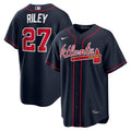 Atlanta Braves Austin Riley Alternate Replica Jersey — Navy