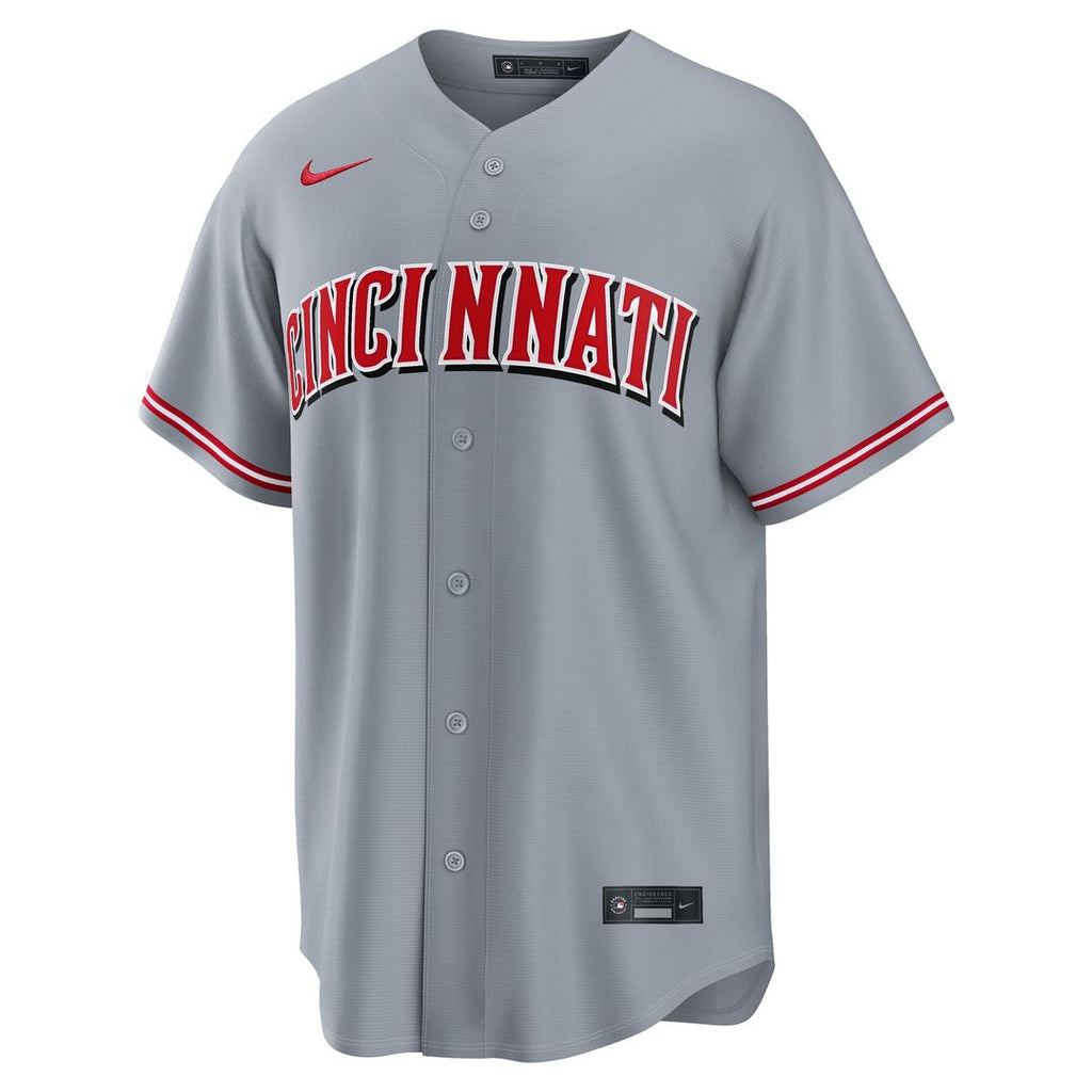 Cincinnati Reds Elly De La Cruz Road Replica Jersey — Gray