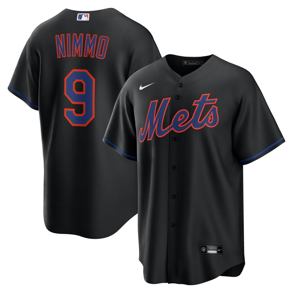 New York Mets Brandon Nimmo Alternate Replica Jersey — Black