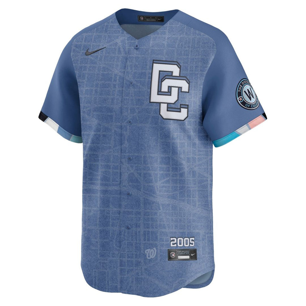 Washington Nationals CJ Abrams 2025 City Connect Limited Jersey — Blue