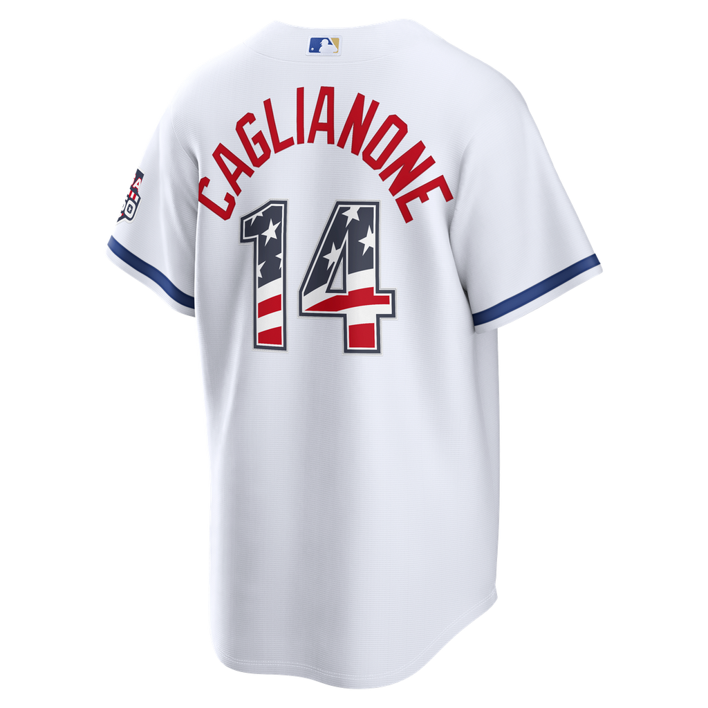 Kansas City Royals Jac Caglianone USA 250 Fourth of July Home Stadium Jersey — White