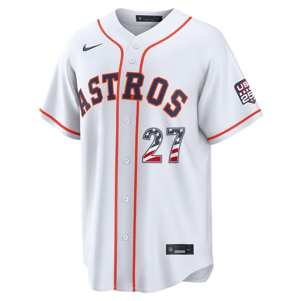 Houston Astros Jose Altuve USA 250 Fourth of July Home Stadium Jersey — White