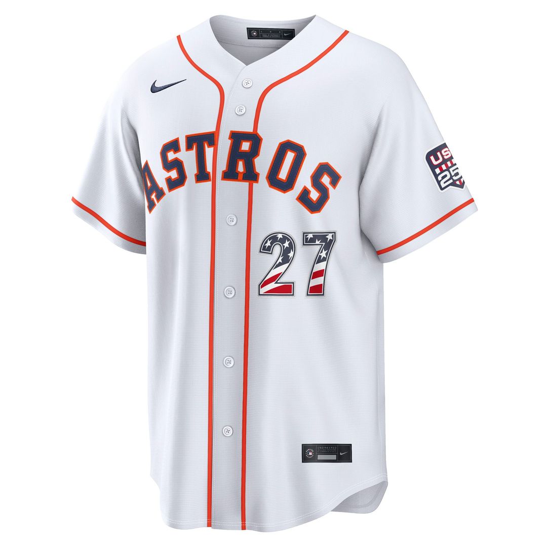 Houston Astros Jose Altuve USA 250 Fourth of July Home Stadium Jersey — White
