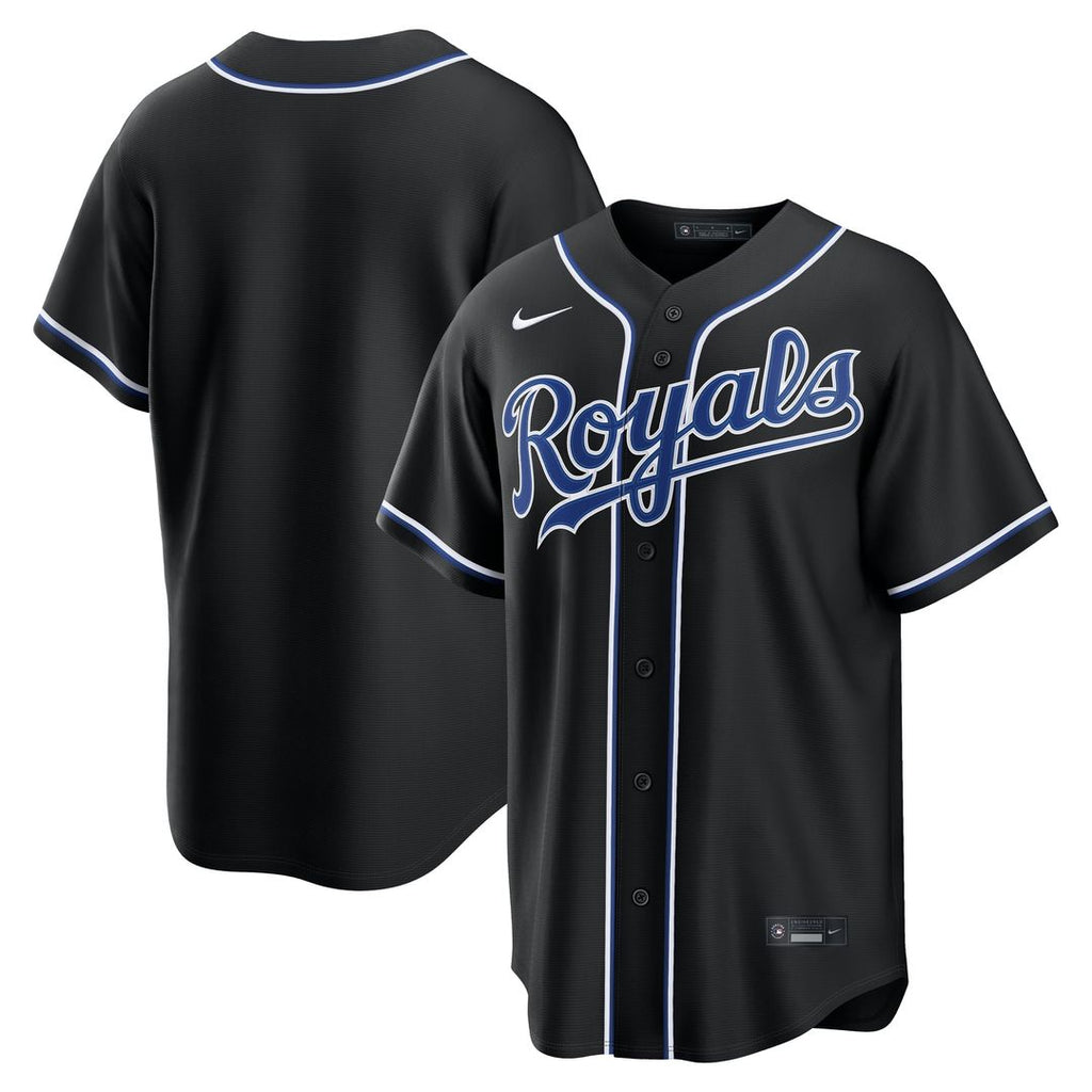 Kansas City Royals Fashion Replica Black Out Jersey