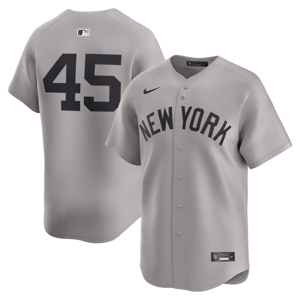 New York Yankees Gerrit Cole Road Limited Jersey — Gray