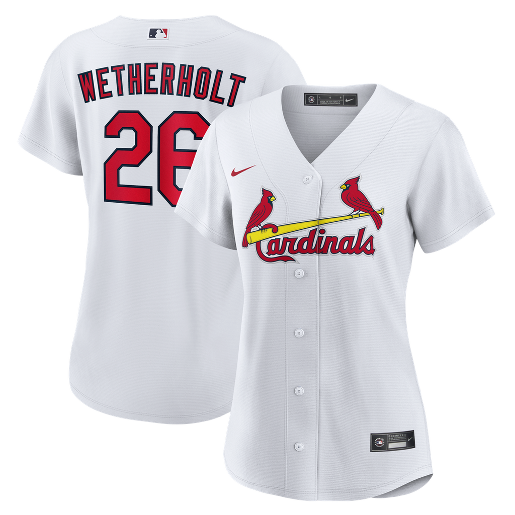 St. Louis Cardinals JJ Wetherholt Women's Home Replica Jersey — White