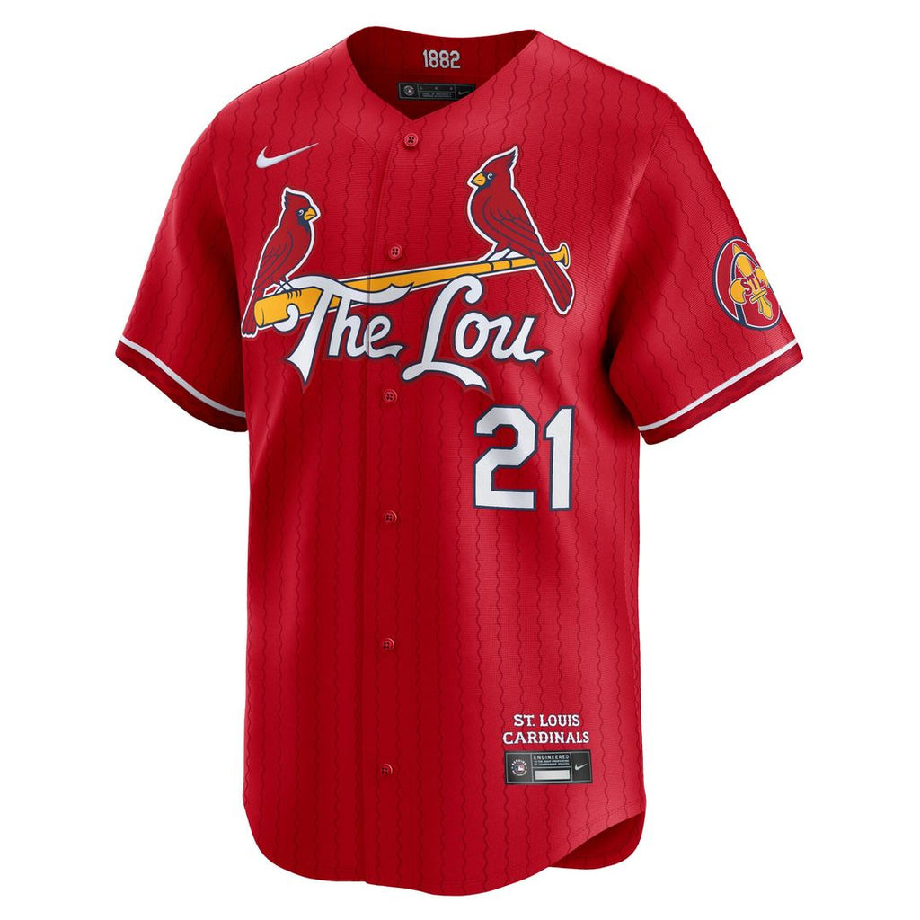 St. Louis Cardinals Lars Nootbaar City Connect Limited Jersey — Red