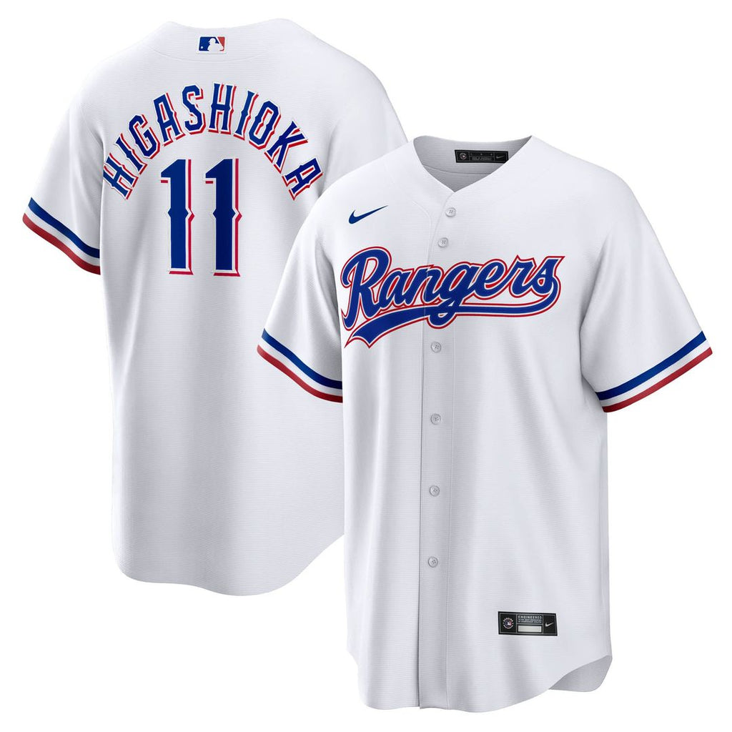Texas Rangers Kyle Higashioka Home Replica Jersey — White