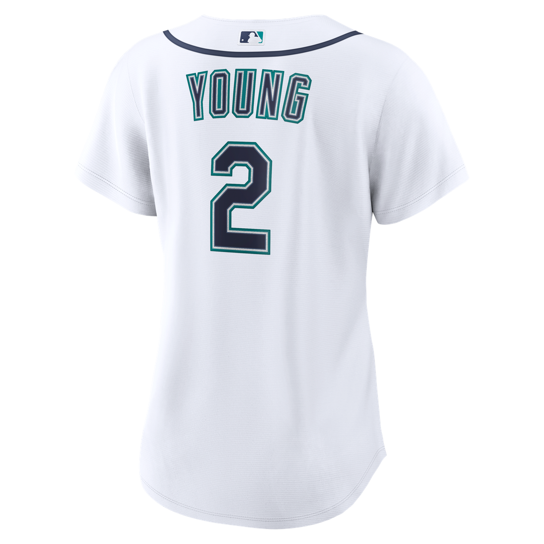 Seattle Mariners Cole Young Women's Home Replica Jersey — White