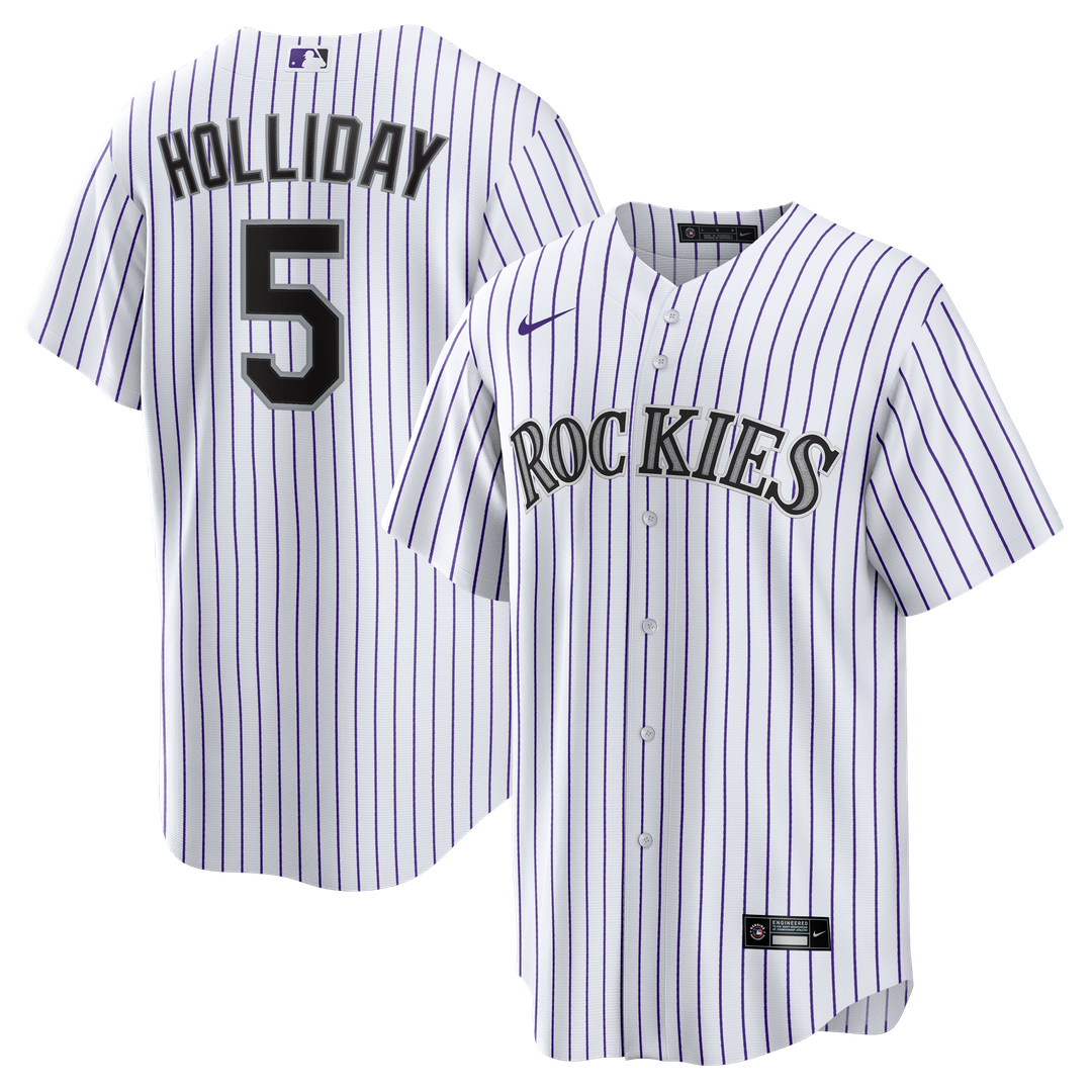 Colorado Rockies Matt Holliday Home Retired Replica Jersey — White