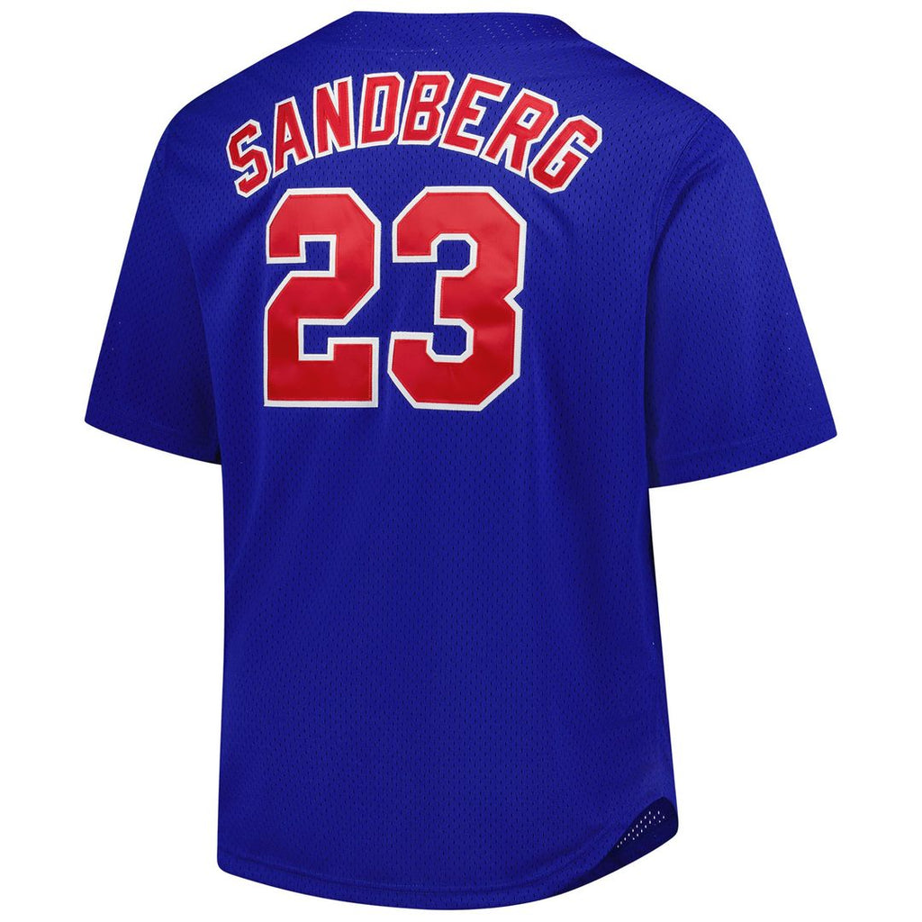 Chicago Cubs Ryne Sandberg Big & Tall Cooperstown Mesh Batting Practice Jersey — Royal