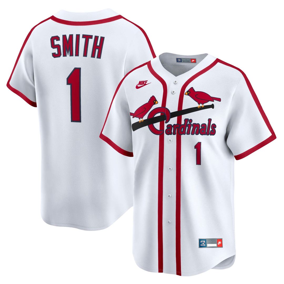 St. Louis Cardinals Ozzie Smith Throwback Cooperstown Limited Jersey — White