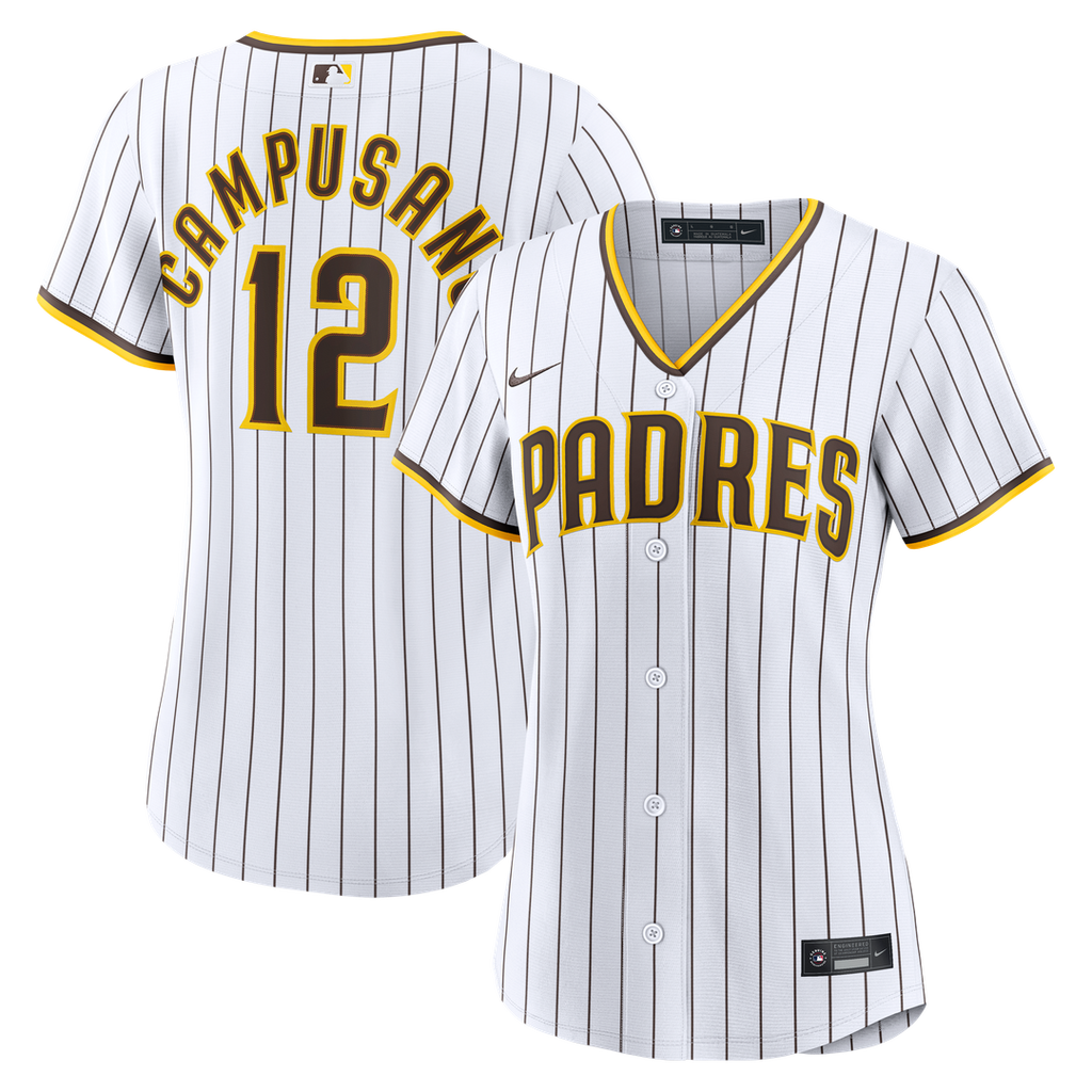 San Diego Padres Luis Campusano Women's Home Replica Jersey — White