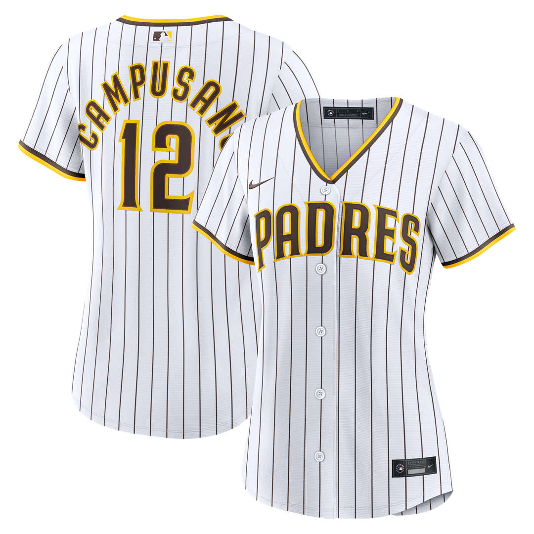 San Diego Padres Luis Campusano Women's Home Replica Jersey — White