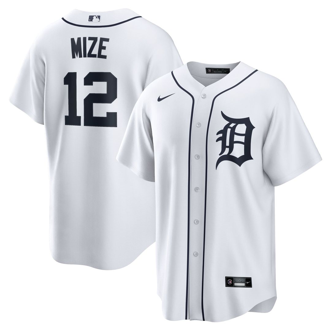 Detroit Tigers Casey Mize Home Replica Jersey — White