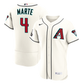 Arizona Diamondbacks Ketel Marte Home Authentic Sponsor Patch Jersey — Cream
